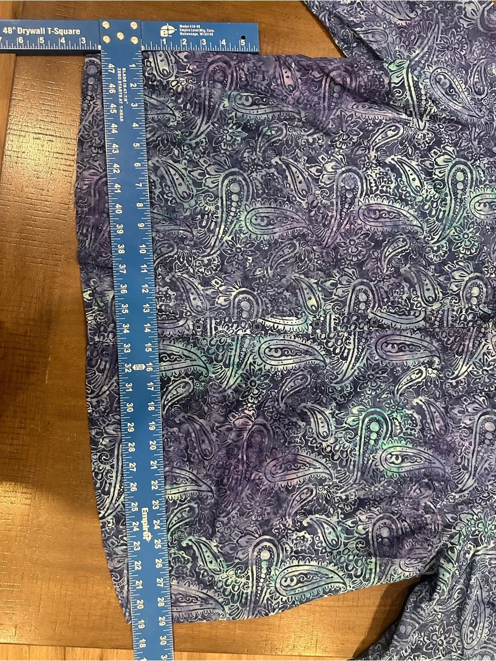 Catherines Blue Paisley Casual Button-Down Shirt